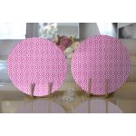 - Supla2li-5116mor-Gorsel2 - Realhomes Realhomes Özel Tasarım Mor İkat Desenli Dijital Baskılı Modern 2'li Yuvarlak Servis Altlığı - Supla Realhomes