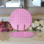 - Supla2li-5116mor-Gorsel3 - Realhomes Realhomes Özel Tasarım Mor İkat Desenli Dijital Baskılı Modern 2'li Yuvarlak Servis Altlığı - Supla Realhomes