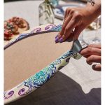 Realhomes Pembe Zeminde Mavi Mandala Çizimli Modern 2'li Yuvarlak Servis Altlığı - Supla Realhomes