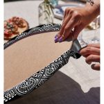 - Supla2li-5133-Gorsel4 - Realhomes Realhomes Siyah Beyaz Mandala Tasarımlı Modern 2'li Yuvarlak Servis Altlığı - Supla Realhomes