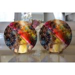 Realhomes Sulu Boya Temalı Mandala Desenli Modern 2'li Yuvarlak Servis Altlığı - Supla Realhomes