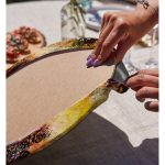 Realhomes Sulu Boya Temalı Mandala Desenli Modern 2'li Yuvarlak Servis Altlığı - Supla Realhomes