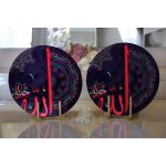 - Supla2li-5153-Gorsel2 - Realhomes Realhomes Özel Tasarım Dijital Baskılı Modern 2'li Yuvarlak Servis Altlığı - Supla Realhomes