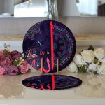 - Supla2li-5153-Gorsel3 - Realhomes Realhomes Özel Tasarım Dijital Baskılı Modern 2'li Yuvarlak Servis Altlığı - Supla Realhomes