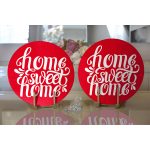 - Supla2li-516-Gorsel2 - Realhomes  Realhomes Home Sweet Home Dijital Baskılı Modern 2'li Yuvarlak Servis Altlığı - Supla Realhomes