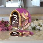 - Supla2li-5171-Gorsel3 - Realhomes Realhomes Dini Motifli Özel Tasarım Dijital Baskılı Modern 2'li Yuvarlak Servis Altlığı - Supla Realhomes