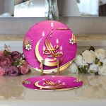 - Supla2li-5172-Gorsel3 - Realhomes Realhomes Dini Motifli Özel Tasarım Dijital Baskılı Modern 2'li Yuvarlak Servis Altlığı - Supla Realhomes