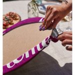 Realhomes Home Sweet Home Dijital Baskılı Modern 2'li Yuvarlak Servis Altlığı - Supla Realhomes