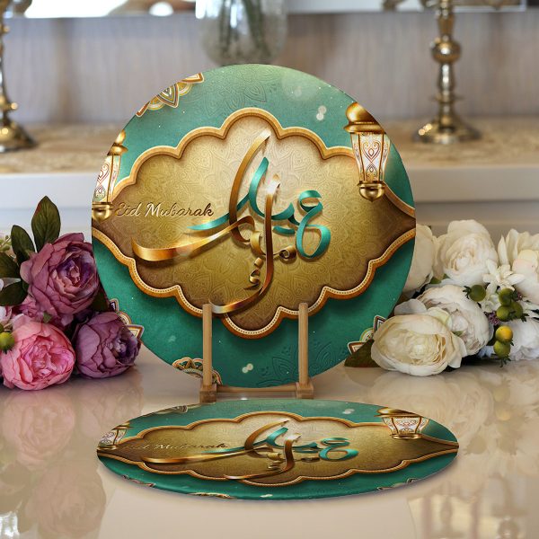 - Supla2li-5185-Gorsel1 - Realhomes  Realhomes Beyaz Zemin Üzerinde Siyah Çizgili Bal Kabağı Desenli 2'li Yuvarlak Servis Altlığı - Supla Realhomes