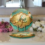 - Supla2li-5185-Gorsel3 - Realhomes  Realhomes Dini Motifli Özel Tasarım Dijital Baskılı Modern 2'li Yuvarlak Servis Altlığı - Supla Realhomes