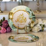 - Supla2li-5191-Gorsel1 - Realhomes  Realhomes Dini Motifli Özel Tasarım Dijital Baskılı Modern 2'li Yuvarlak Servis Altlığı - Supla Realhomes