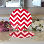 - Supla2li-520-Gorsel3 - Realhomes  Realhomes Modern Zigzag Desenli Dijital Baskılı 2'li Yuvarlak Servis Altlığı - Supla Realhomes