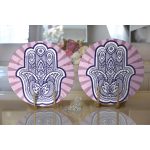 Realhomes Fatma Ana Eli Motifli Özel Tasarım Modern 2'li Yuvarlak Servis Altlığı - Supla Realhomes