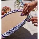 Realhomes Fatma Ana Eli Motifli Özel Tasarım Modern 2'li Yuvarlak Servis Altlığı - Supla Realhomes