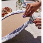 Realhomes Mandala İçinde Fatma'nın Bereket Eli Motifli Modern 2'li Yuvarlak Servis Altlığı - Supla Realhomes