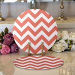 - Supla2li-521-Gorsel1 - Realhomes Realhomes Modern Zigzag Desenli Dijital Baskılı 2'li Yuvarlak Servis Altlığı - Supla Realhomes