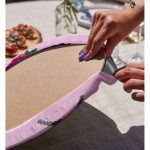 Realhomes Pembe Zeminde Kahlo Frida Dijital Baskılı Modern 2'li Yuvarlak Servis Altlığı - Supla Realhomes