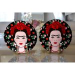 Realhomes Özel Tasarım Frida Dijital Baskılı Modern 2'li Yuvarlak Servis Altlığı - Supla Realhomes