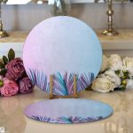 - Supla2li-5216-Gorsel1 - Realhomes  Realhomes Büyüleyici Renklerde Tropikal Yaprak Motifli Özel Tasarım Modern 2'li Yuvarlak Servis Altlığı - Supla Realhomes