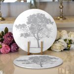 - Supla2li-5230gri-Gorsel1 - Realhomes  Realhomes Beyaz Zemimde Gri Ağaç Desenli Modern 2'li Yuvarlak Servis Altlığı - Supla Realhomes