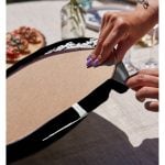 - Supla2li-5230siyah-Gorsel4 - Realhomes  Realhomes Siyah Beyaz Ağaç Tasarımlı Dijital Baskılı Modern 2'li Yuvarlak Servis Altlığı - Supla Realhomes