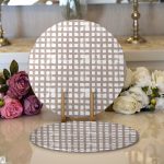 - Supla2li-5236vizon-Gorsel1 - Realhomes Realhomes Vizon Zeminde Geometrik Kare Motifli Modern 2'li Yuvarlak Servis Altlığı - Supla Realhomes