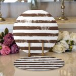 - Supla2li-5237kahve-Gorsel1 - Realhomes  Realhomes Kahve Çizgili Motifli Modern 2'li Yuvarlak Servis Altlığı - Supla Realhomes