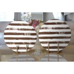 - Supla2li-5237kahve-Gorsel2 - Realhomes  Realhomes Kahve Çizgili Motifli Modern 2'li Yuvarlak Servis Altlığı - Supla Realhomes