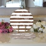 - Supla2li-5237kahve-Gorsel3 - Realhomes  Realhomes Kahve Çizgili Motifli Modern 2'li Yuvarlak Servis Altlığı - Supla Realhomes