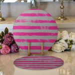 - Supla2li-5237kolaj-Gorsel1 - Realhomes Realhomes Çizgi Kolaj Motifli Modern 2'li Yuvarlak Servis Altlığı - Supla Realhomes