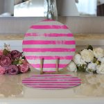 - Supla2li-5237kolaj-Gorsel3 - Realhomes Realhomes Çizgi Kolaj Motifli Modern 2'li Yuvarlak Servis Altlığı - Supla Realhomes