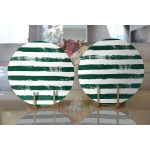 - Supla2li-5237koyuyesil-Gorsel2 - Realhomes Realhomes Koyu Yeşil Çizgili Motifli Modern 2'li Yuvarlak Servis Altlığı - Supla Realhomes