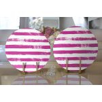 - Supla2li-5237mor-Gorsel2 - Realhomes Realhomes Mor Çizgili Motifli Modern 2'li Yuvarlak Servis Altlığı - Supla Realhomes