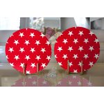 Realhomes Modern Yıldız Desenli Dijital Baskılı 2'li Yuvarlak Servis Altlığı - Supla Realhomes