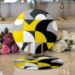 Realhomes Dijital Baskılı Özel Tasarım Modern 2'li Yuvarlak Servis Altlığı - Supla Realhomes