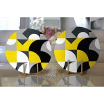 Realhomes Dijital Baskılı Özel Tasarım Modern 2'li Yuvarlak Servis Altlığı - Supla Realhomes