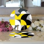 Realhomes Dijital Baskılı Özel Tasarım Modern 2'li Yuvarlak Servis Altlığı - Supla Realhomes