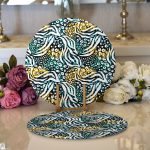 - Supla2li-5244-Gorsel1 - Realhomes Realhomes Soyut Geometrik Dijital Baskılı Özel Tasarım Modern 2'li Yuvarlak Servis Altlığı - Supla Realhomes