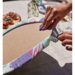 - Supla2li-5250-Gorsel4 - Realhomes  Realhomes Sulu Boya Yapraklar Özel Tasarım Modern 2'li Yuvarlak Servis Altlığı - Supla Realhomes