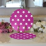 - Supla2li-526-Gorsel3 - Realhomes Realhomes Modern Yıldız Desenli Dijital Baskılı 2'li Yuvarlak Servis Altlığı - Supla Realhomes