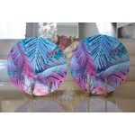 - Supla2li-5269-Gorsel2 - Realhomes Realhomes Büyüleyici Renklerde Tropikal Yaprak Desenli Özel Tasarım Modern 2'li Yuvarlak Servis Altlığı - Supla Realhomes