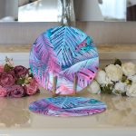 - Supla2li-5269-Gorsel3 - Realhomes Realhomes Büyüleyici Renklerde Tropikal Yaprak Desenli Özel Tasarım Modern 2'li Yuvarlak Servis Altlığı - Supla Realhomes