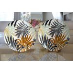 - Supla2li-5271-Gorsel2 - Realhomes Realhomes Kahverengi Ve Gri Yaprak Desenli Modern 2'li Yuvarlak Servis Altlığı - Supla Realhomes