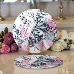 Realhomes Sulu Boya Yaprak Motifli Dijital Baskılı Modern 2'li Yuvarlak Servis Altlığı - Supla Realhomes