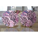 - Supla2li-5284-Gorsel2 - Realhomes Realhomes Lila Zeminli Leopar Desenli Dijital Baskılı Özel Tasarım Modern 2'li Yuvarlak Servis Altlığı - Supla Realhomes