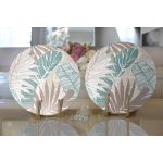 Realhomes Modern Floral Desen Dijital Baskılı Özel Tasarım 2'li Yuvarlak Servis Altlığı - Supla Realhomes