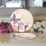 - Supla2li-53-Gorsel3 - Realhomes  Realhomes Modern Kelebek Dijital Baskılı 2'li Yuvarlak Servis Altlığı - Supla Realhomes