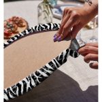 Realhomes Zebra Desenli Özel Tasarım Modern 2'li Yuvarlak Servis Altlığı - Supla Realhomes