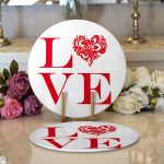 - Supla2li-534-Gorsel1 - Realhomes Realhomes Aşk Temalı Dijital Baskılı Modern 2'li Yuvarlak Servis Altlığı - Supla Realhomes