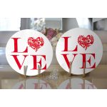 - Supla2li-534-Gorsel2 - Realhomes Realhomes Aşk Temalı Dijital Baskılı Modern 2'li Yuvarlak Servis Altlığı - Supla Realhomes